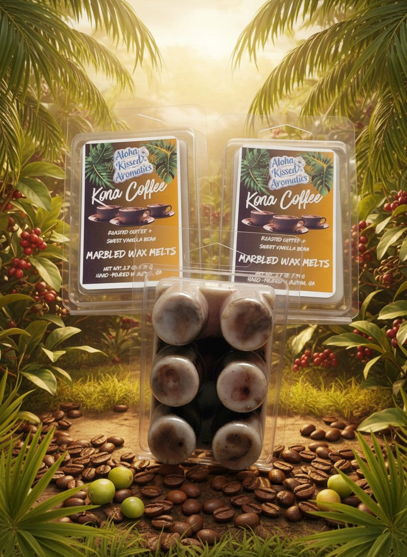 Kona Coffee Crème – Hand-Marbled Wax Melts