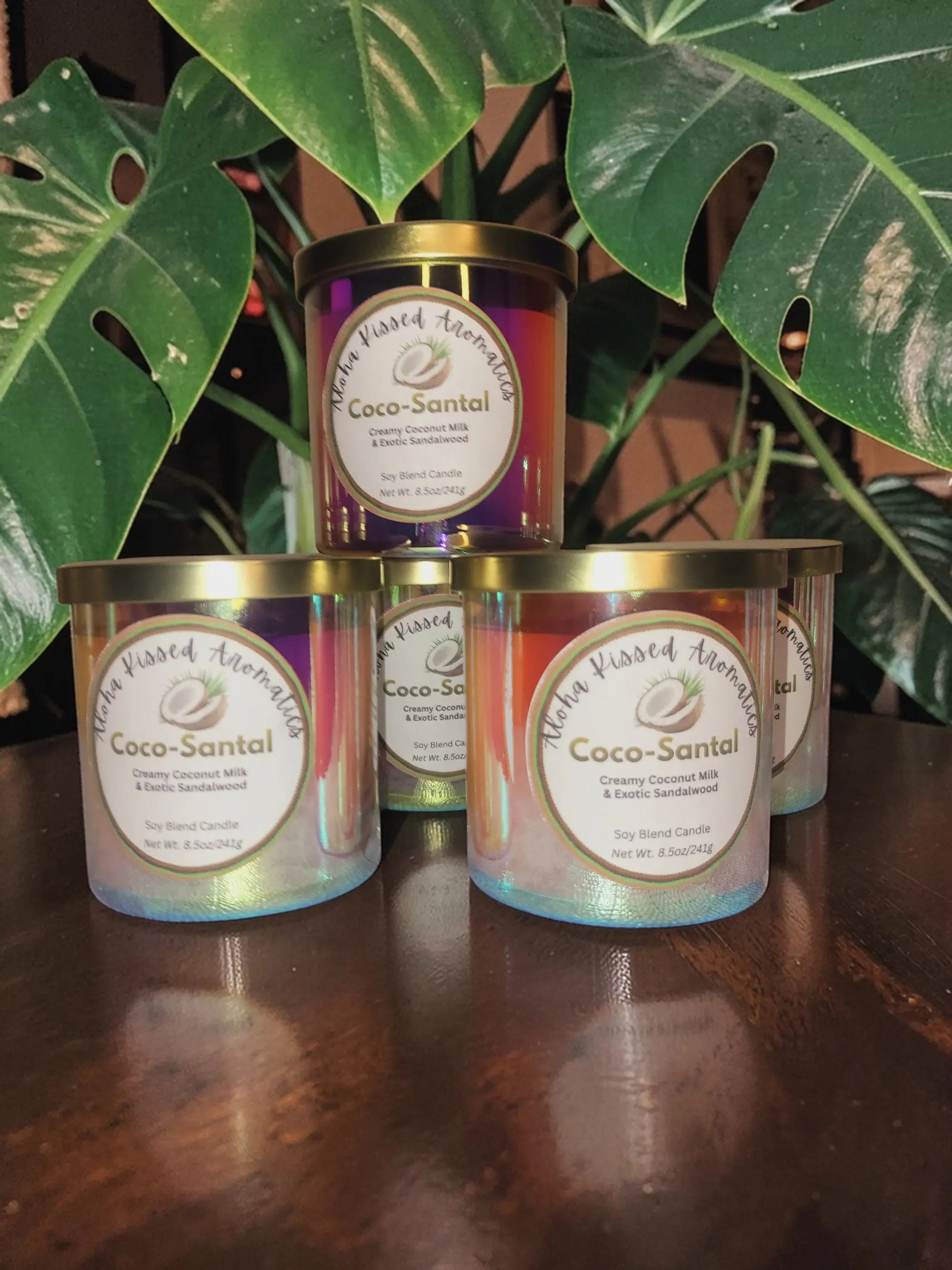 Coco-Santal | Creamy Coconut Milk & Exotic Sandalwood Prism Candle Aloha Kissed Aromatics
